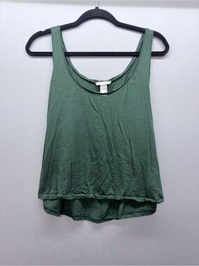 Basic Women’s Layered Hem Tank Top - Green